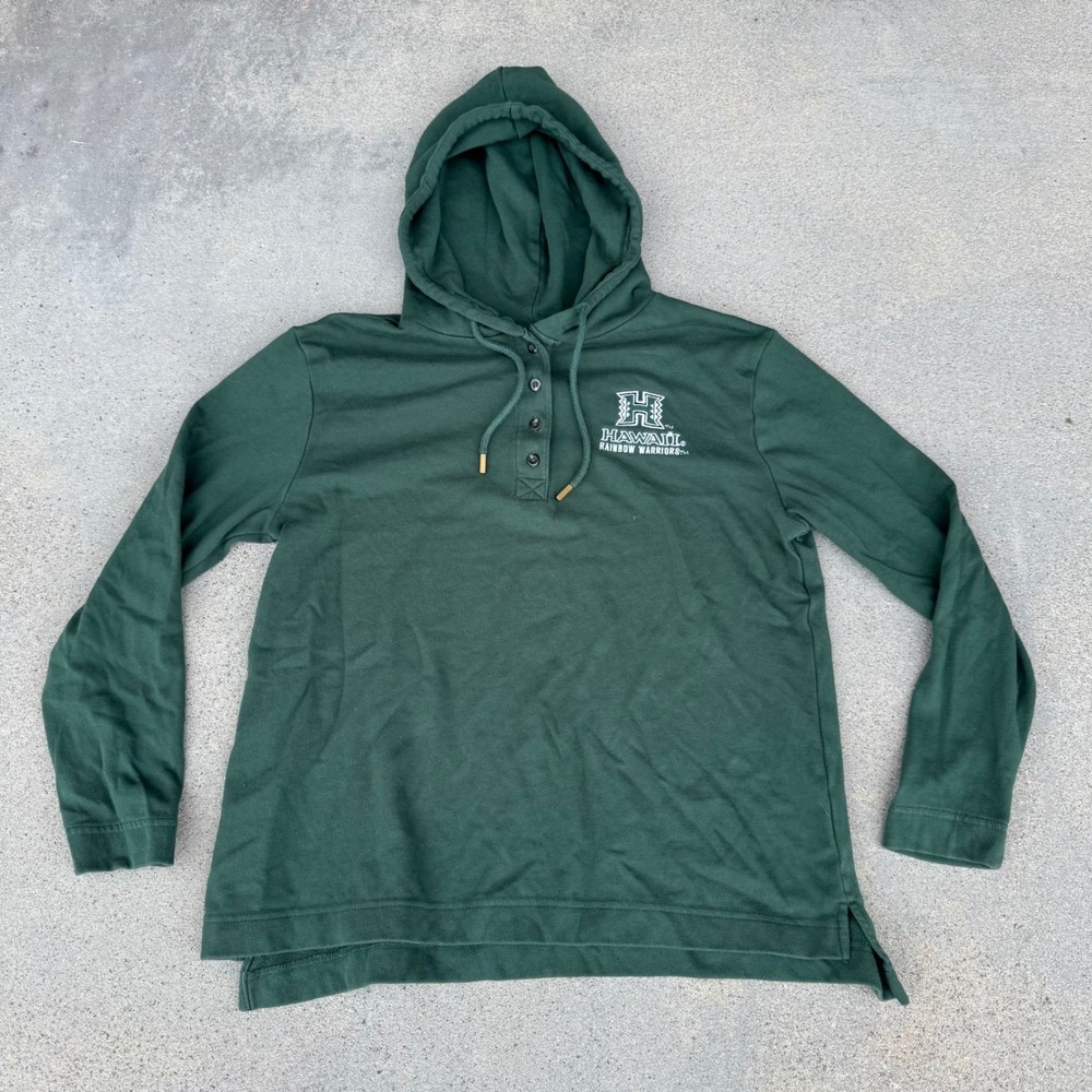 Champion Hawaii University Green Hoodie Pullover Men‎ Size Large Athletic - Picture 2 of 6